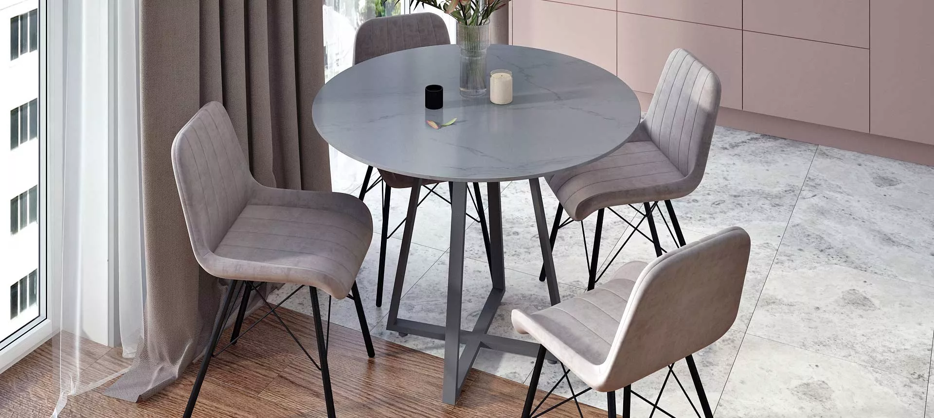 искусственный камень цвет Мрамор серый